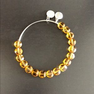 Yellow Amber Alex and Ani Beaded Bangle